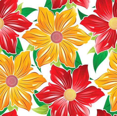 Vector Set Of Spring Flowers Pattern Free Vector In Encapsulated