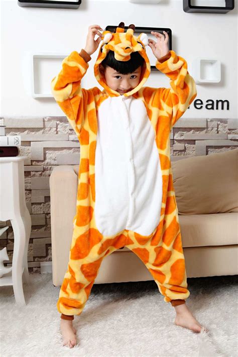Giraffe Onesie Kigurumi Pajamas Kids Animal Costumes For Teens Cheap