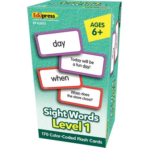 Teachersparadise Edupress Sight Words Flash Cards Level 1 Tcr62031