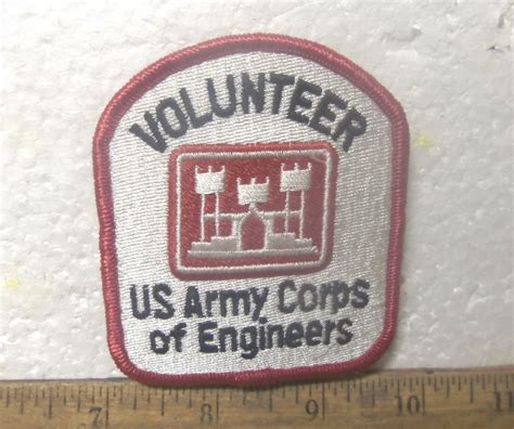 Us Army Corps Of Engineers Volunteer Embroidered Patch Army Corps