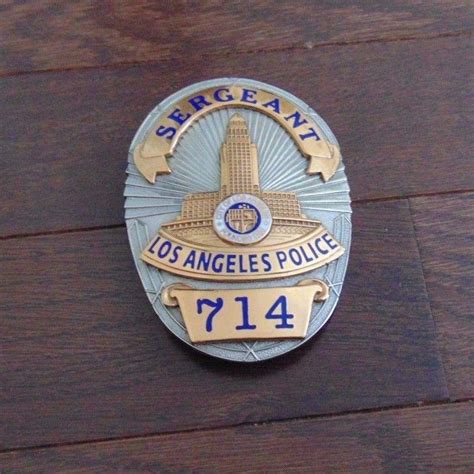 Dragnets Sergeant Lapd 714 Tv Show Replica Police Badge 1891033495