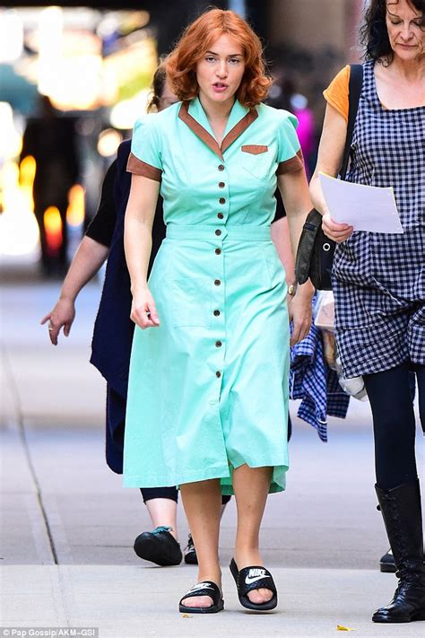 She is best known for her starring role in the american movie, titanic. Kate Winslet steps out in retro diner costume on set of ...