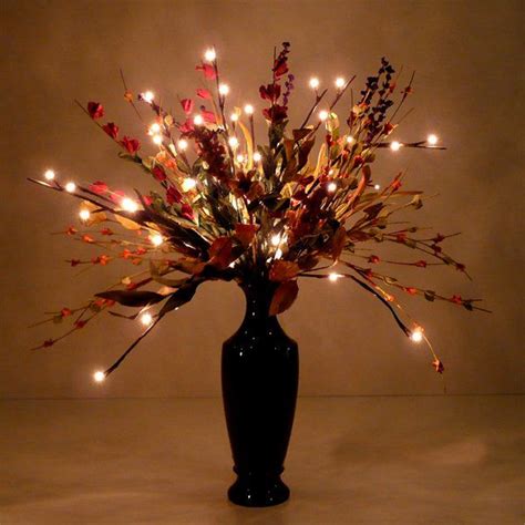 Idea For Our Willow Twigs And Lights Lighted Centerpieces Lighted Branches Vase With Lights