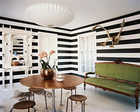 Raise the ceiling with vertical stripes. Horizontal stripes make a room seem larger - Decoist