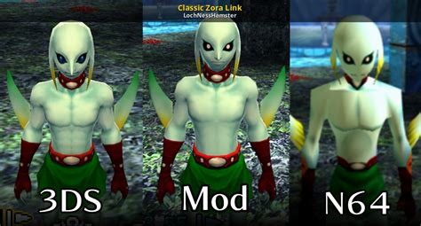 Classic Zora Link The Legend Of Zelda Majoras Mask 3d Mods