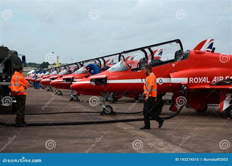 The Red Arrows Royal Air Force Aerobatic Team Editorial Image Image