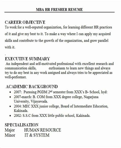 I have no professional experience nor any internship experience. Objective for Resume for Freshers Best Of Sample Resume Hr ...