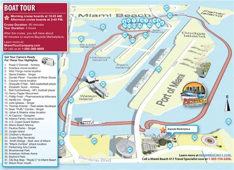 Miami Boat Tour Map Miami Beach 411 Travel Store