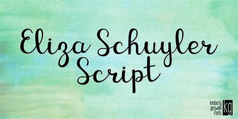Kg Eliza Schuyler Script Font Fontspring
