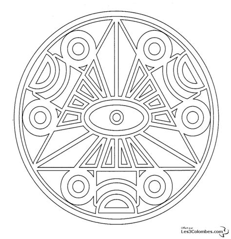 Sa forme circulaire apaise l'esprit et apporte. Coloriage Mandala Egypte En Ligne dessin gratuit à imprimer