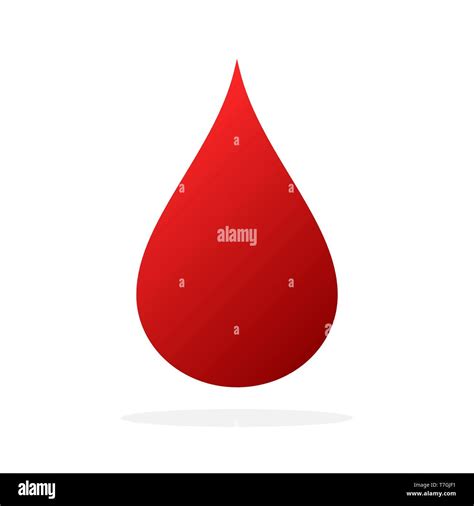 Red Blood Drop Icon Vector Illustration The Concept Of Donating Blood