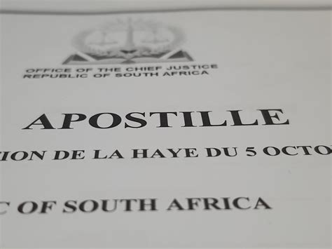 Apostille Images South Africa