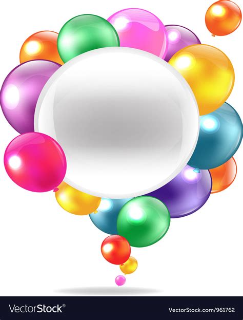 Balloons Speech Bubble Royalty Free Vector Image