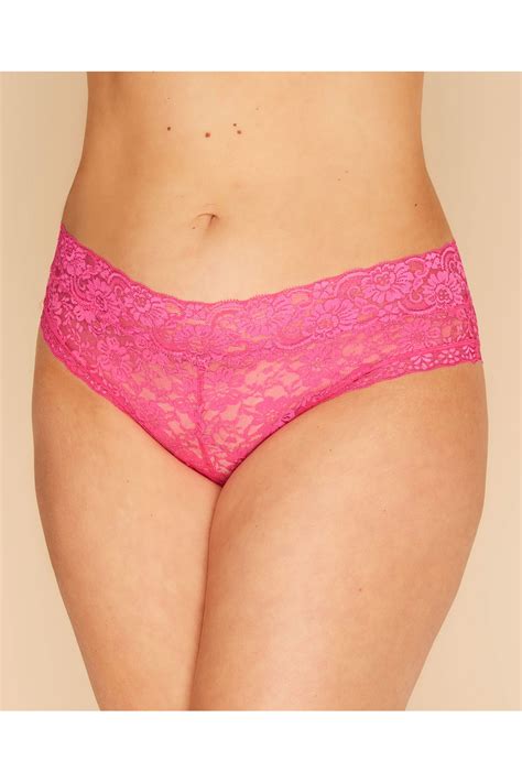 Plus Size Hot Pink Lace Briefs Sizes 16 To 36 Yours Clothing