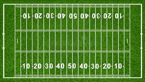 American Football Field Vector Stock Vector Illustration Of Lines