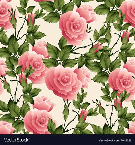 Seamless Rose Pattern Royalty Free Vector Image