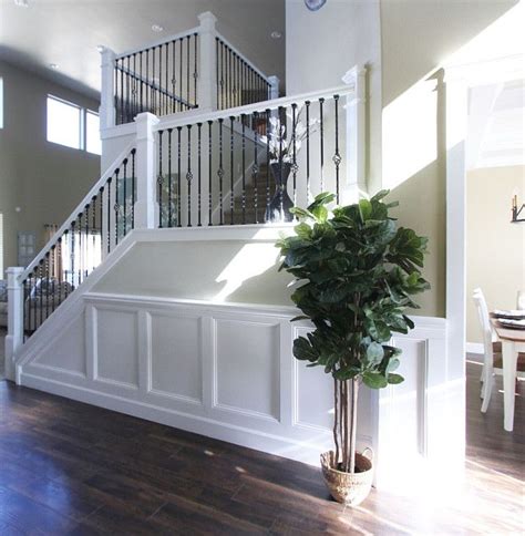 I'd love to do this up my stairs! Staircase wainscoting | Beautiful homes, Entry way design ...