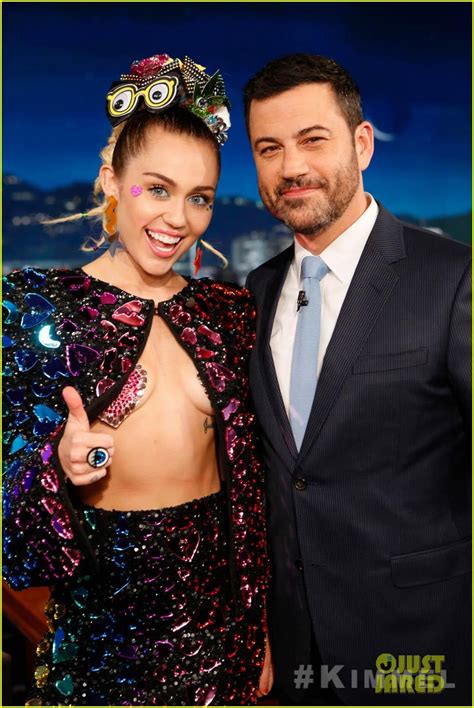 Full Sized Photo Of Miley Cyrus Naked Jimmy Kimmel Live Miley Cyrus Dresses In A Disguise