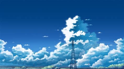 Wallpaper Anime Sky Anime Landscape Clouds Wallpapermaiden