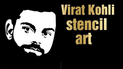 Virat Kohli Stencil Art Simple Youtube