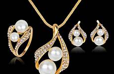 imitation jewellery earrings jewelry sets pearl bridal necklace crystal luxury brand wedding fashion vintage set