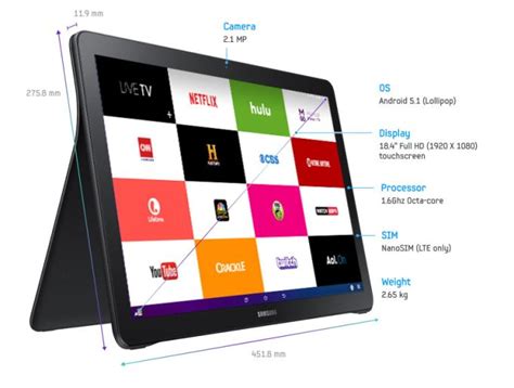 Samsung Introduces The Galaxy View 184 Inch Mobile Entertainment Device