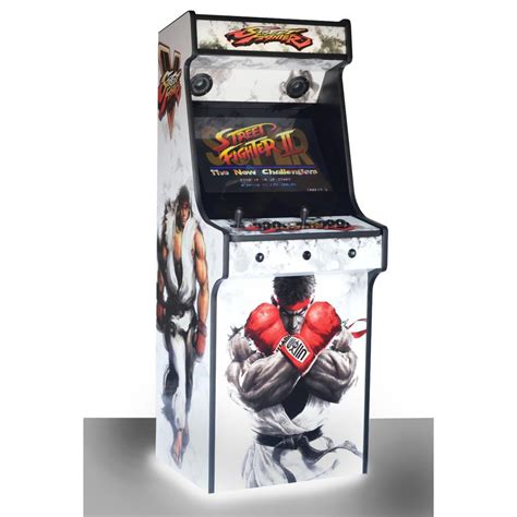 White Upright Arcade Machine With 3000 Games Street Fighter 120w Subwoofer 24 Inch Screen