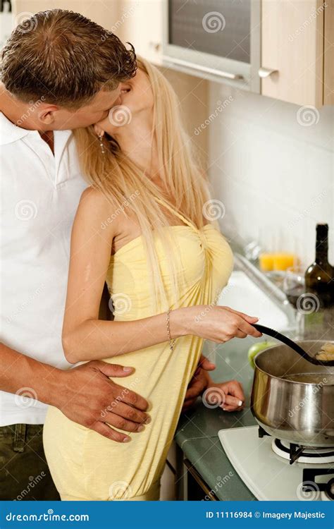 Love In The Kitchen Stock Photo Image Of Home Seductive 11116984