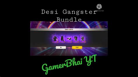 Opening Mu New Desi Gangster Bundle Free Fire Youtube