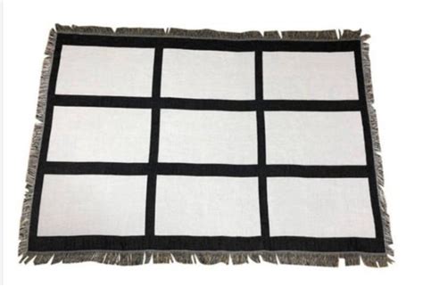 Blank Sublimation 9 Panel Woven Throw Blanket Sublimation Etsy