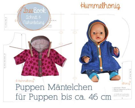 Nun kann es auch schon losgehen mit deiner eigenen puppenkleidung! Freebook Puppen Mantel in 2020 | Puppen kleidung nähen ...