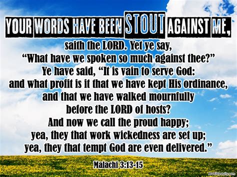 Malachi 313 15 Kjv Kjv Bible Verses