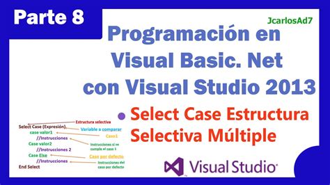 Estructura Select Case 8 25 Programación Visual Basic Net Con Visual