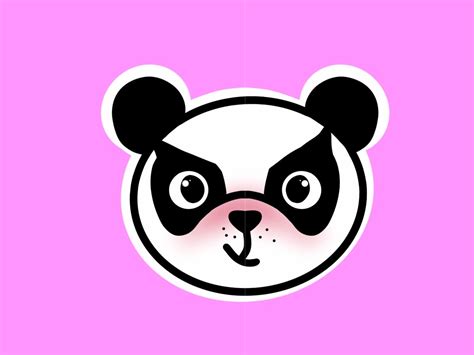 Determined Panda Sticker Evil Panda Sticker Manipulative Etsy