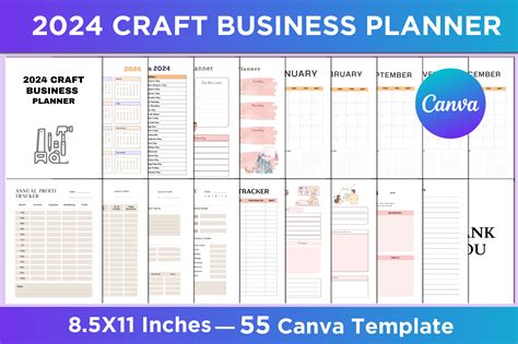 2024 Craft Business Planner Canva KDP Graphic By SM INTERIOR Creative