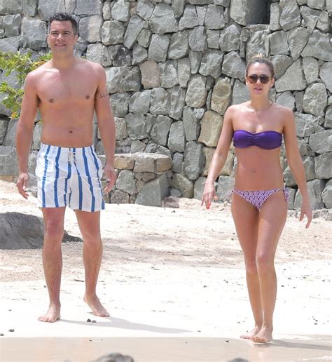 Jessica And Cash Walked Along The Sand In St Barts In April 2013