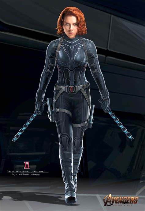 Infinity War Concept Art New Black Widow Weapons Designed By Paul