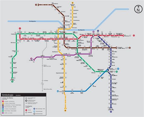 Metro De Santiago Este Es El Plano De Todas Las Líneas De La Red Meganoticias