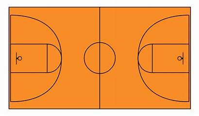 Basketball Court Clipart Diagram Drawing Vector Simple