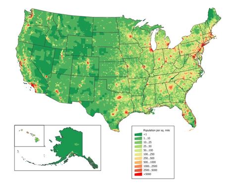 Map Of Usa Population Population Density And Structure Of Population