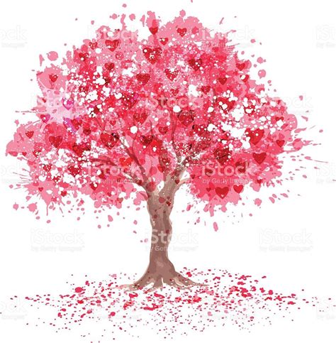 Cherry Blossom Tree In Abstraction Style Royalty Free Stock Vector Art