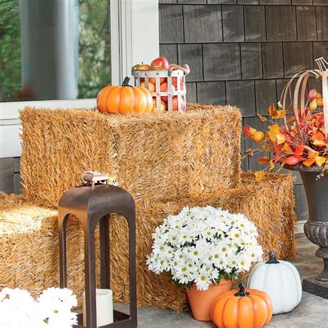 Faux Hay Bale Fall Yard Decor Hay Decorations For Fall Halloween