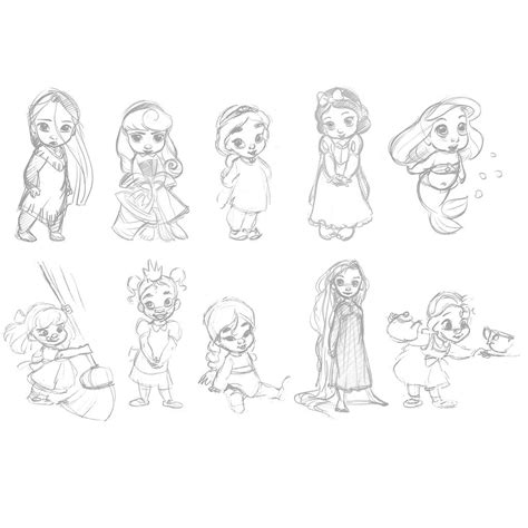Dibujos Para Colorear De Princesas Disney Bebes Para Colorear