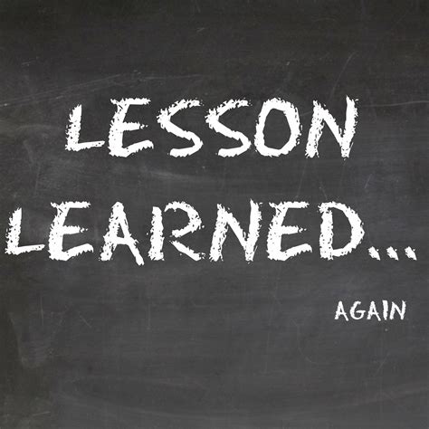 LESSON LEARNED... AGAIN - By Jes DeGroot - The Prepared Performer