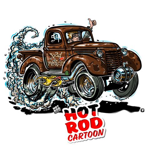 Shorty Chevy Pickup T Shirt Hot Rod Cartoon