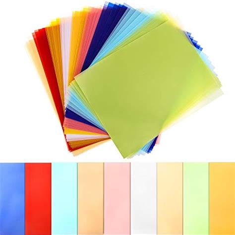 Colored Vellum Paper 85 X 11 Cridoz 45 Sheets 9 Colors Transparent
