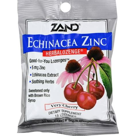 Zand Herbalozenge Echinacea Zinc Natural Cherry 15 Lozenges