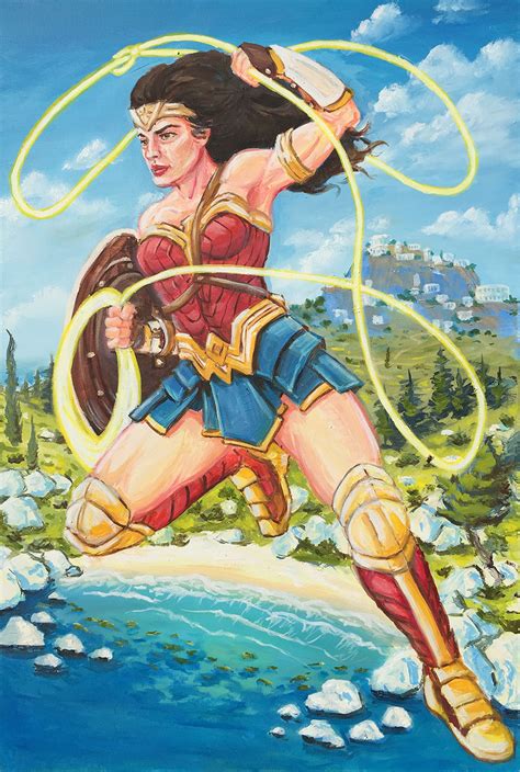 Philip Lambert Art Wonder Woman Commission Painting