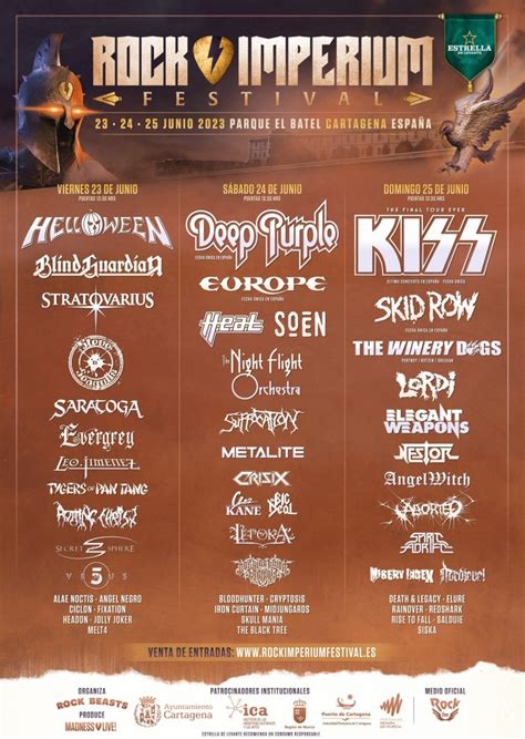 Rock Imperium Festival 2023 Cartel Y Distribución Definitiva Metal