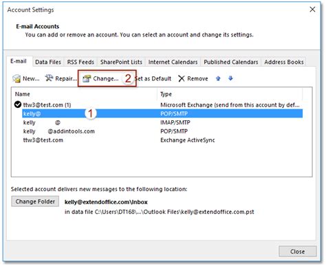 How To Changereset Account Password In Outlook